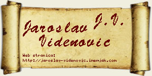 Jaroslav Videnović vizit kartica